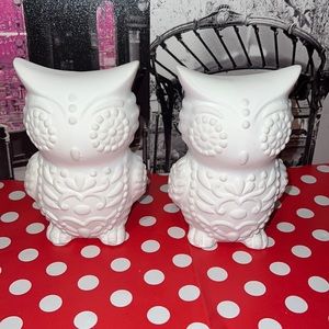 New Set of 2 Ceramic DIY Halloween Icon - Owl